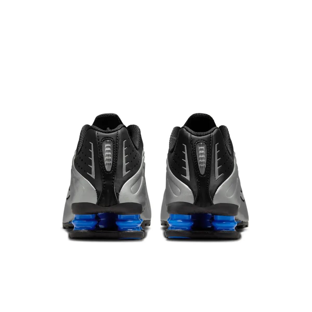 Nike Shox R4 Metallic Silver Black Racer Blue 6/6
