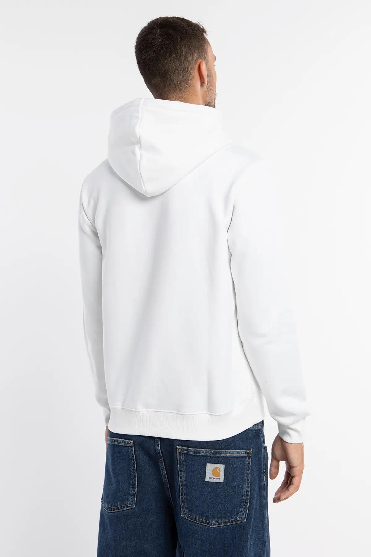 BLUZA MĘSKA Z KAPTUREM DICKIES ICON LOGO DI-K0A4XCBWHX1-L  KOLOR BIAŁY 4/5