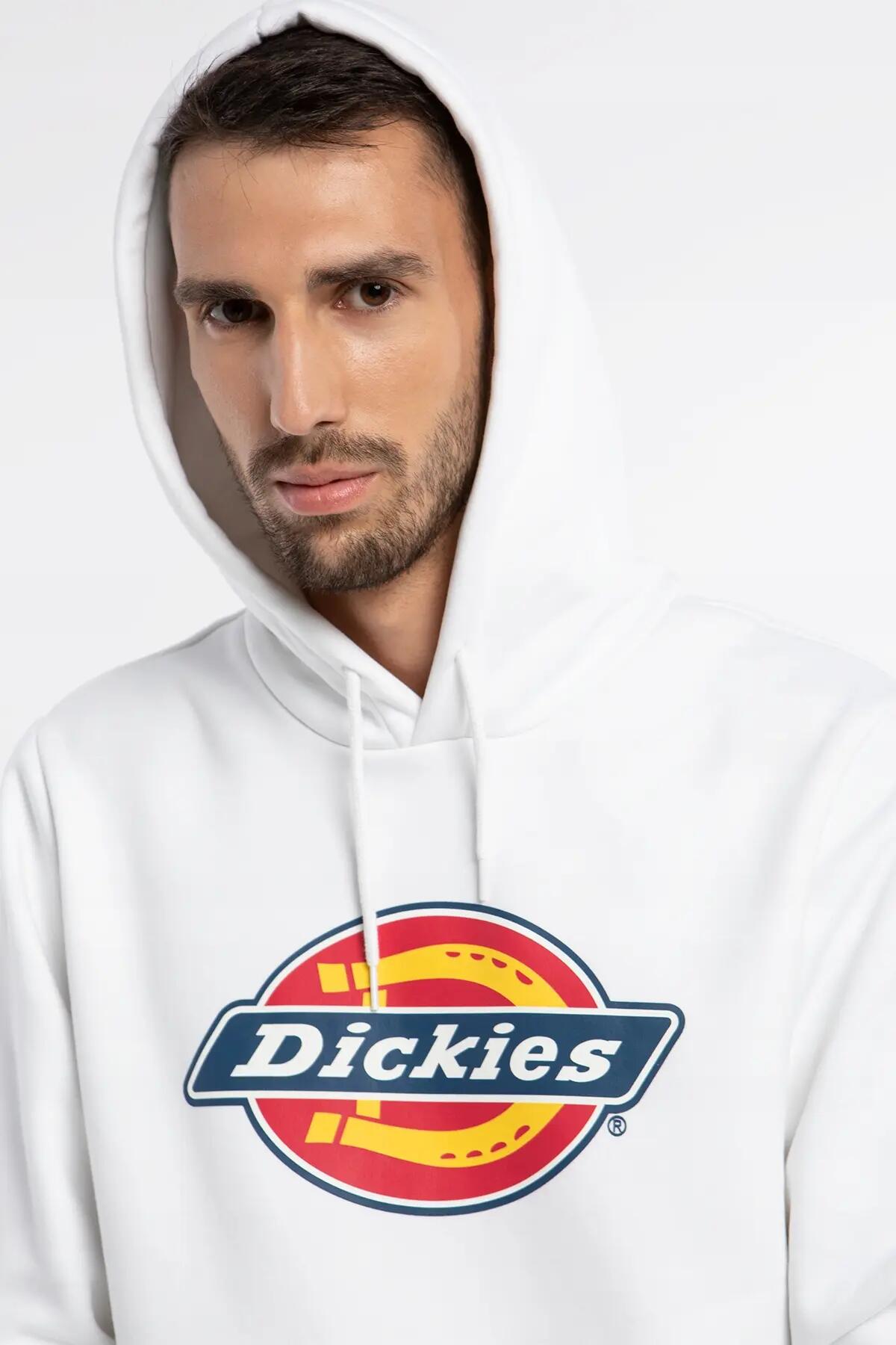 BLUZA MĘSKA Z KAPTUREM DICKIES ICON LOGO DI-K0A4XCBWHX1-L  KOLOR BIAŁY 3/5