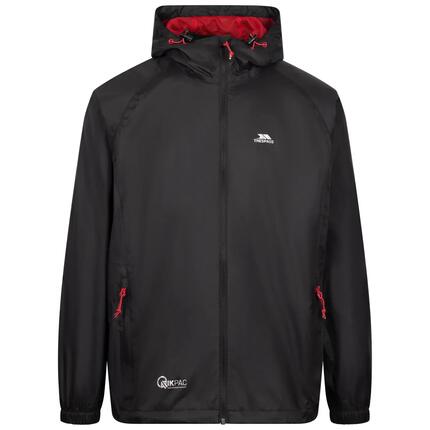 Veste imperméable à capuche zipée Trespass Qikpac