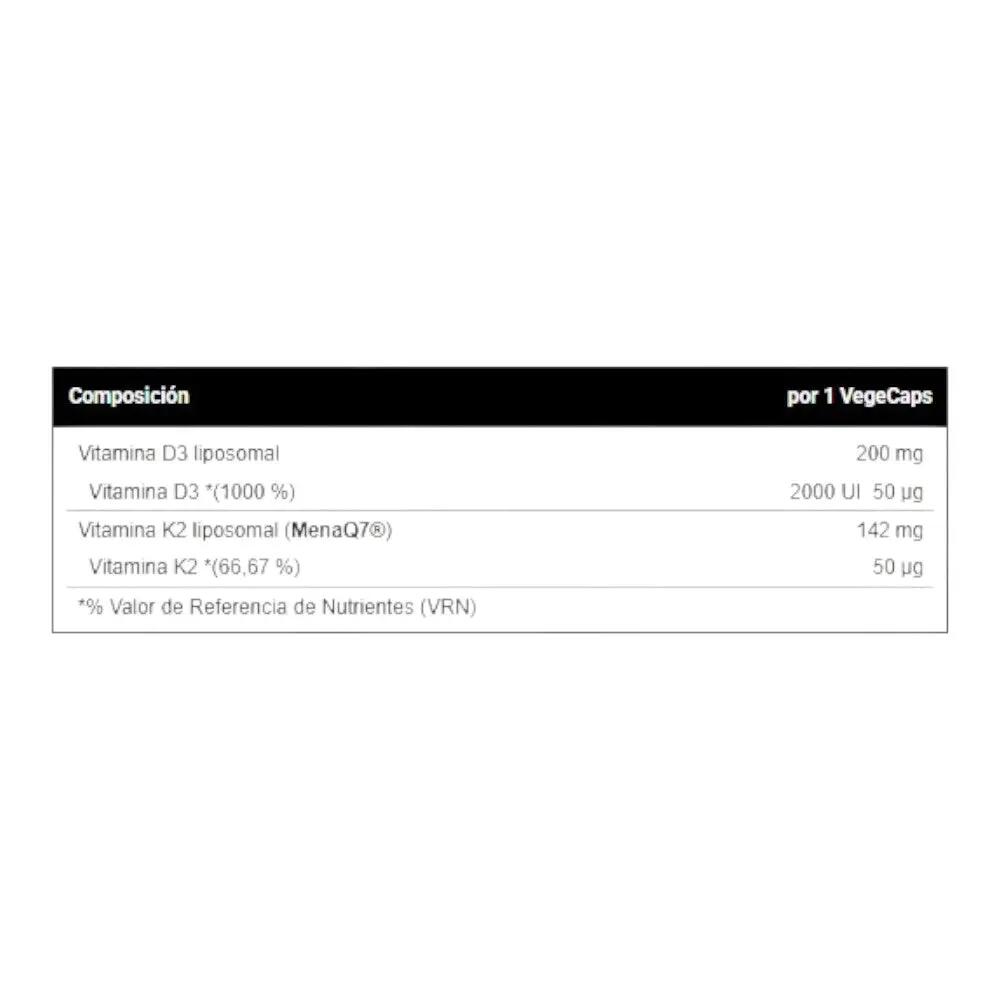 Vitamina D3+K2 Liposomal - 60 Cápsulas VitoBest 2/4