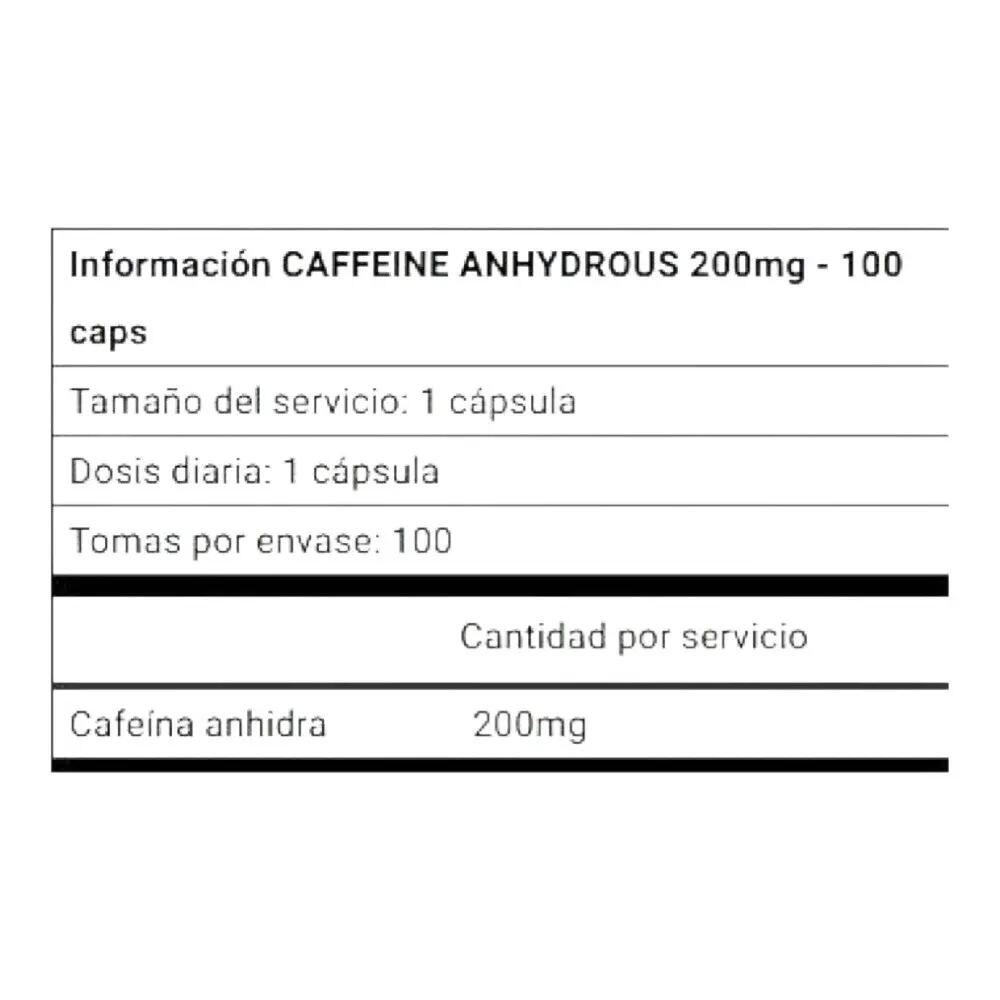 Suplemento - Fitness - Unisex - Cafeína 200 mg, 100 cápsulas - Starlabs 2/2