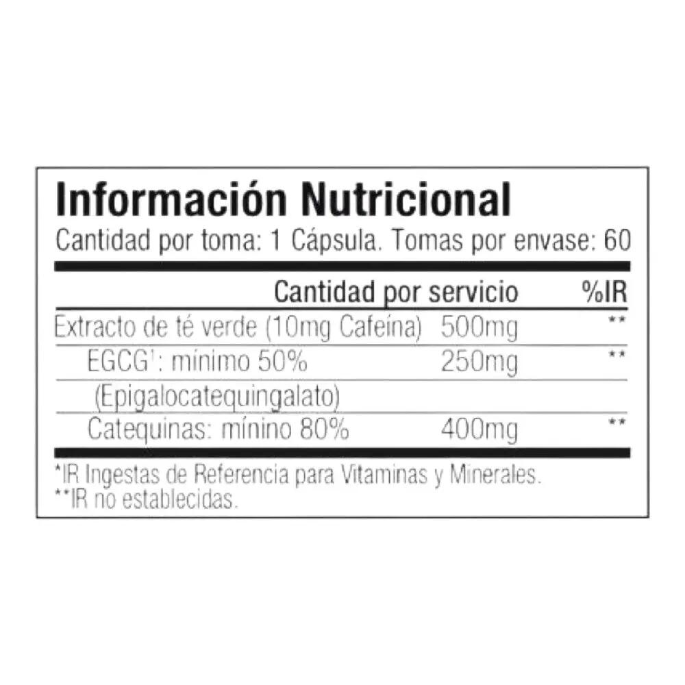 Suplemento - Entrenamiento - Unisex - Té Verde 60 cápsulas 2/2