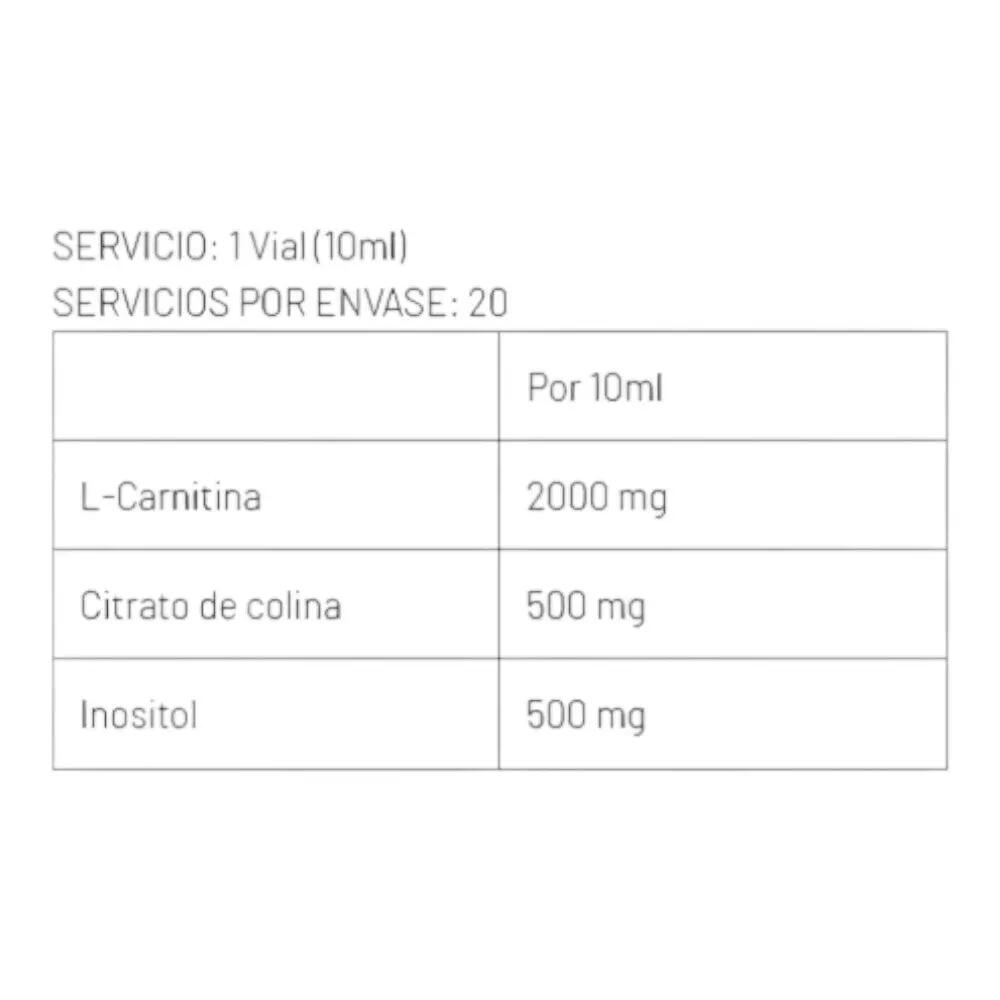 L-Carnitina líquida - Entrenamiento - 3000 mg - 20 viales - Limón 2/2