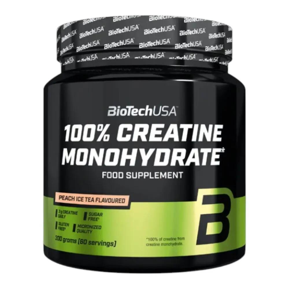 100% Creatina Monohidrato - 300g - Sabor Te al melocotón Biotech USA 4/6