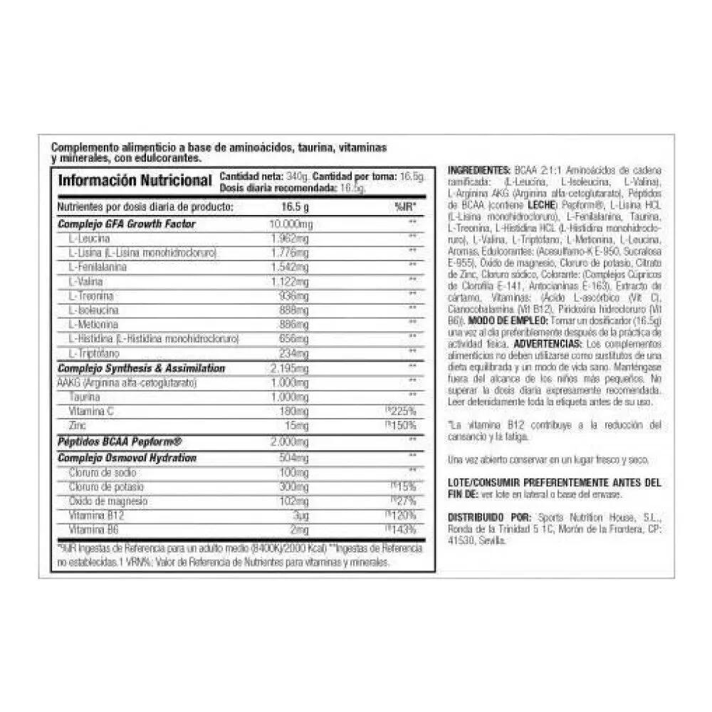 Suplemento en polvo EAAs 10 g - Bodybuilding - Growth Factor 2/2