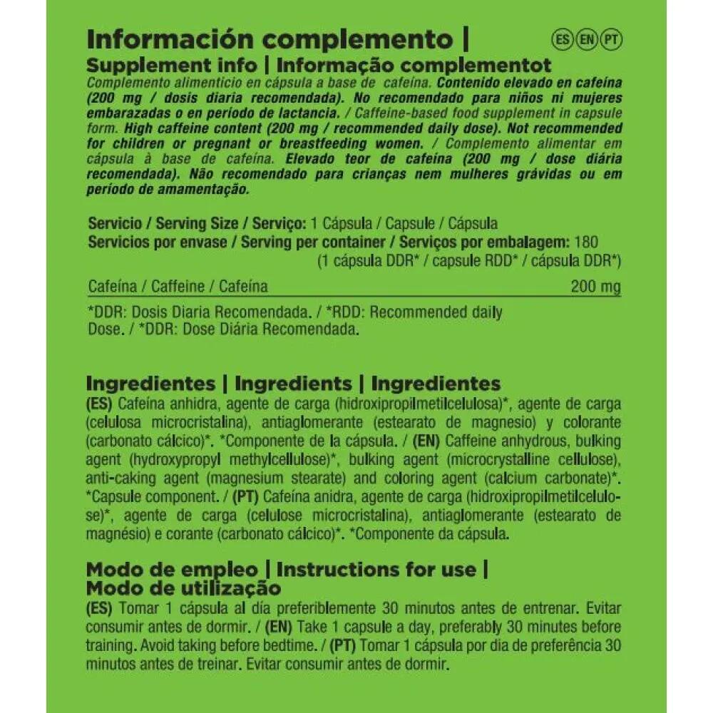 Suplemento - Fitness - Unissexo - Cafeína 200 - 180 cápsulas 2/2