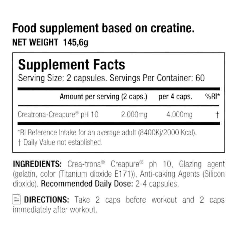 Suplemento - Musculação - Creatina Creapure pH 10, 120 cápsulas 2/2