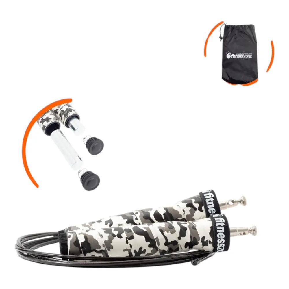 comba de salto - fitness - Unissexo - com lastres modulares - 2.0 - camo 4/4