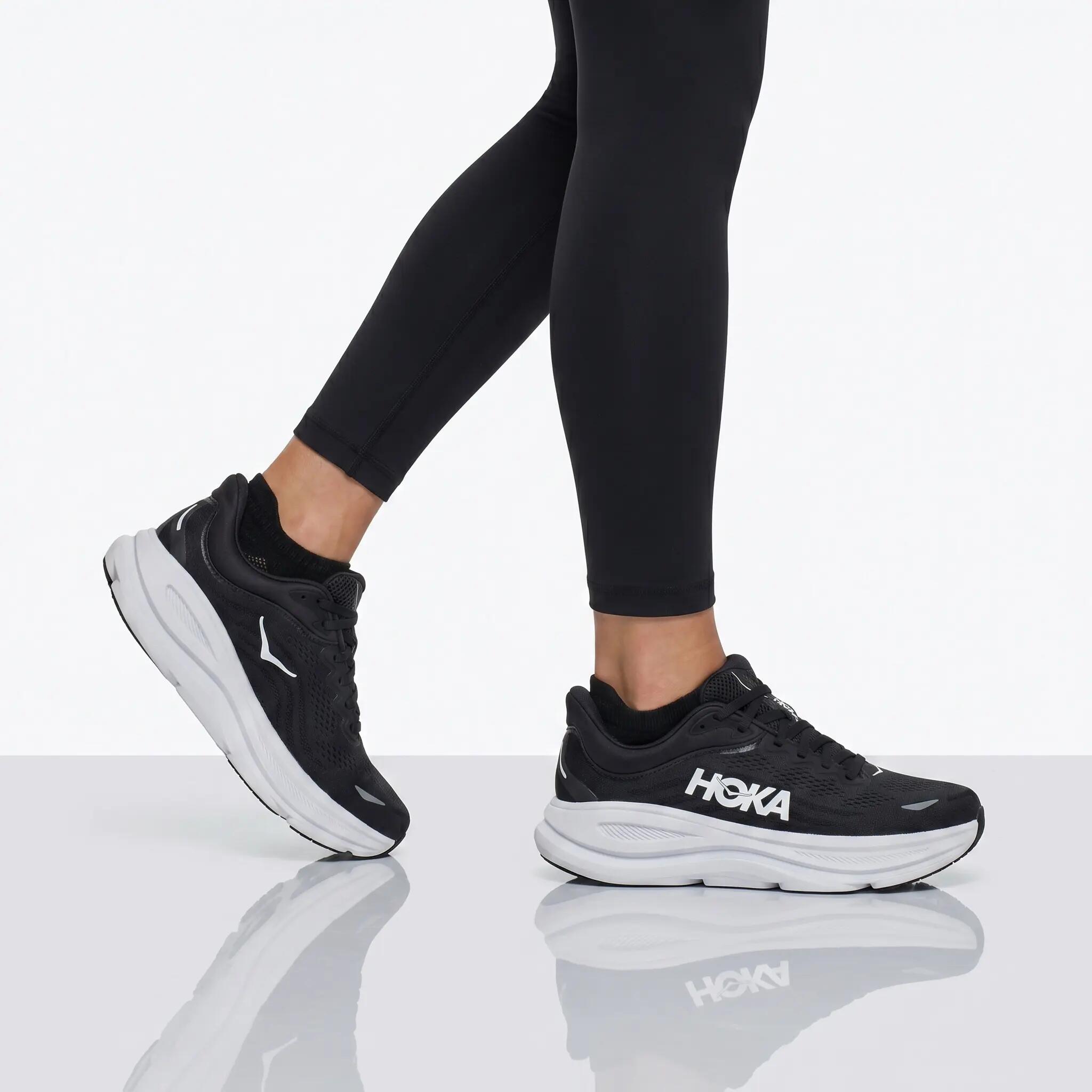Hoka One One Bondi 9 Black White (Women's) 5/6