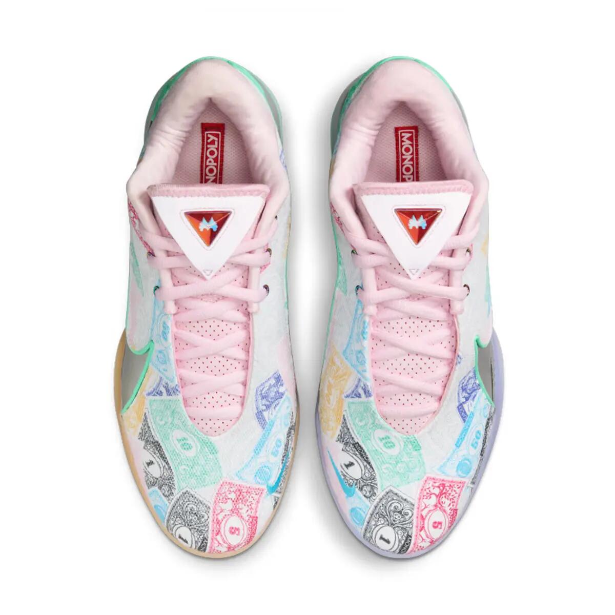 Schoenen - Basketbal - Heren - LeBron 22 - Wit/Lichtgroen/Roze 5/6