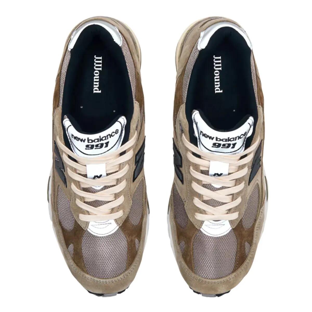 Herren - Laufen - Schuhe - Bequem, Made in UK - 991 JJJJound - Grau/Oliv/Braun 2/5