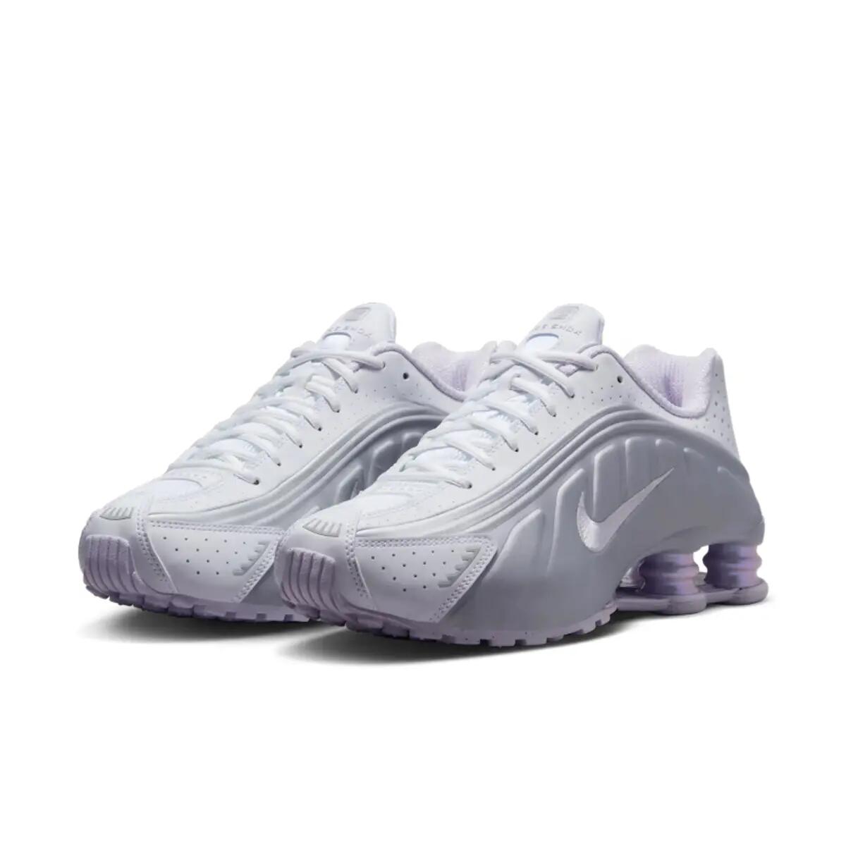 Shox R4 White Metallic Platinum Barely Grape 5/6
