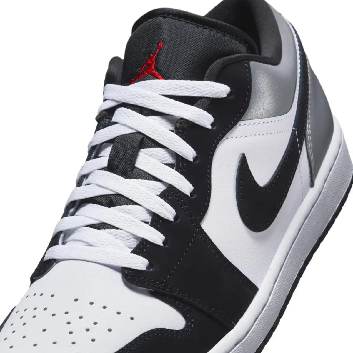 Jordan 1 Low SE White Fire Red Black Matte Silver 6/6