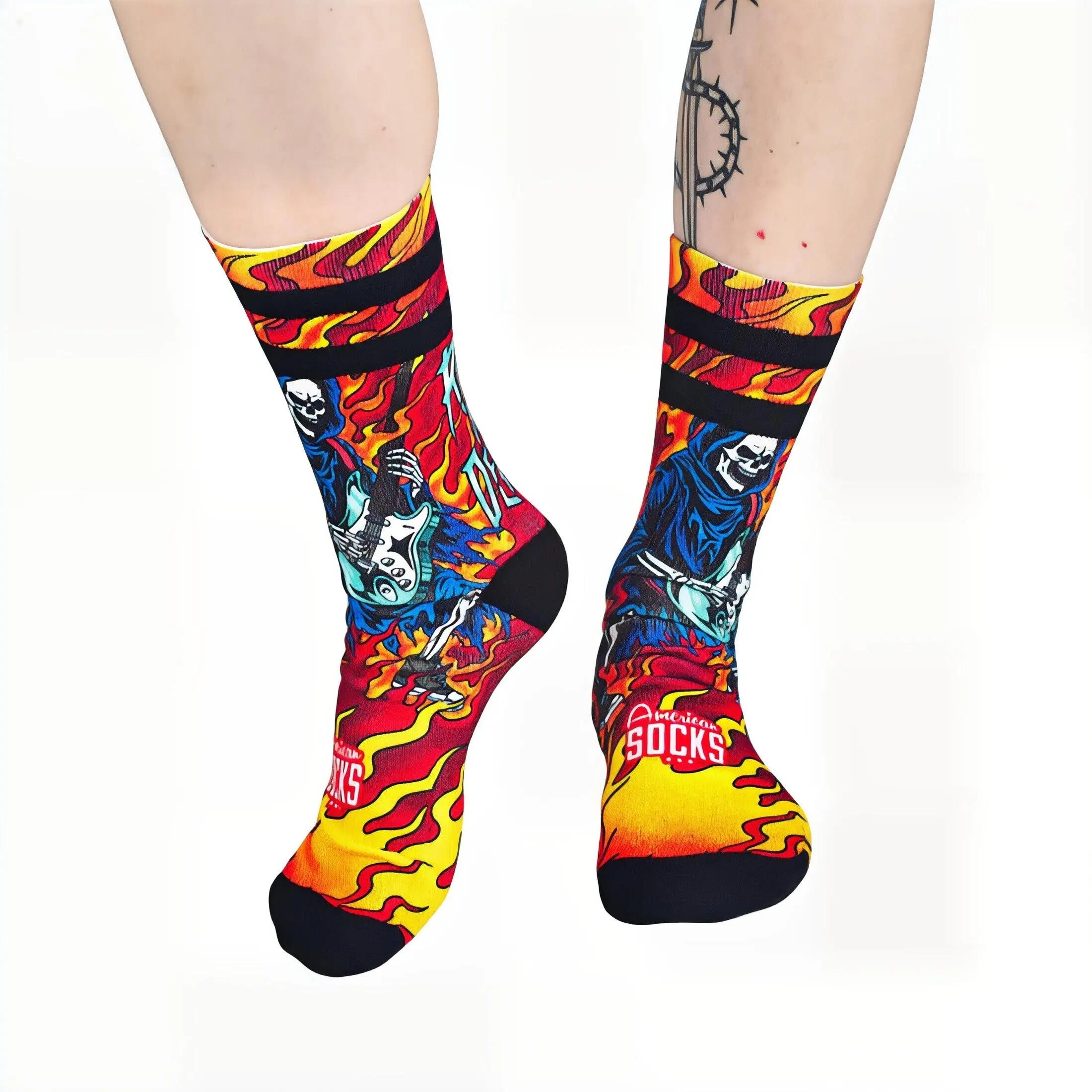 Socken American Socks Rock Till Death Mehrfarbig 6/7