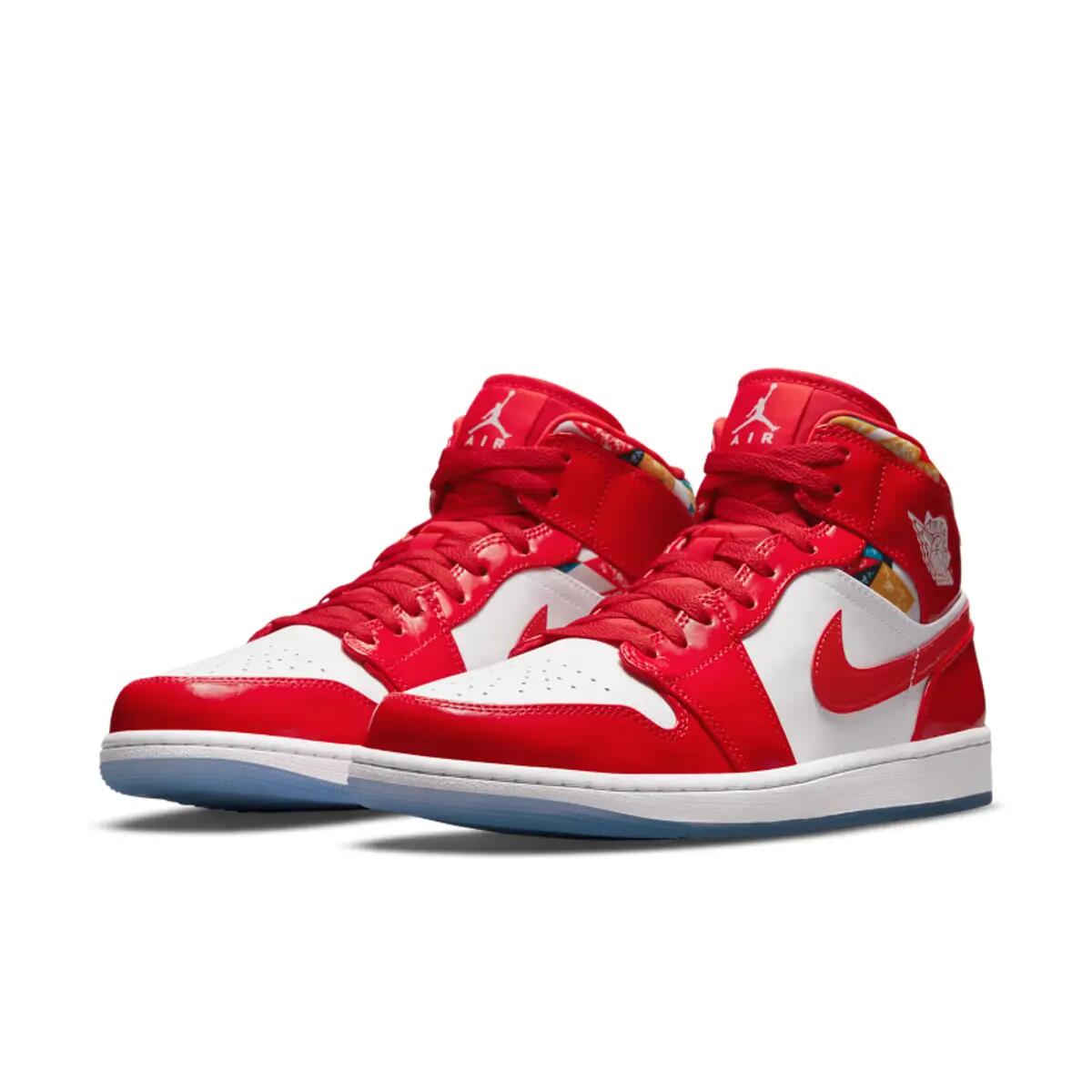 Schoenen Jordan 1 Mid Barcelona Sweater Red Patent 4/6