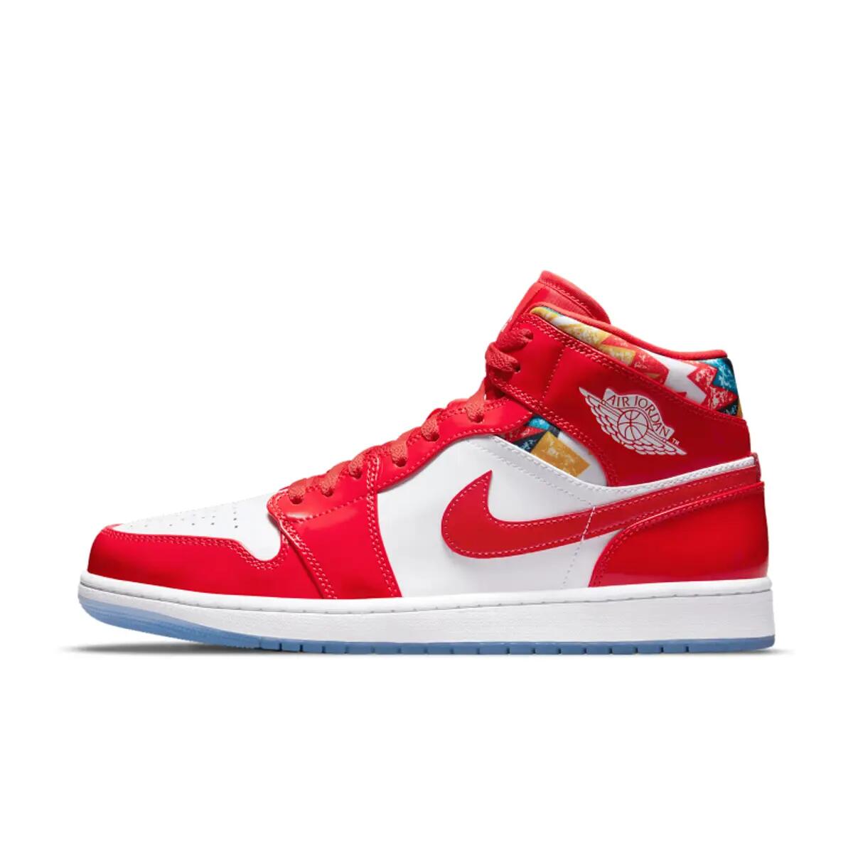 Schoenen Jordan 1 Mid Barcelona Sweater Red Patent 3/6
