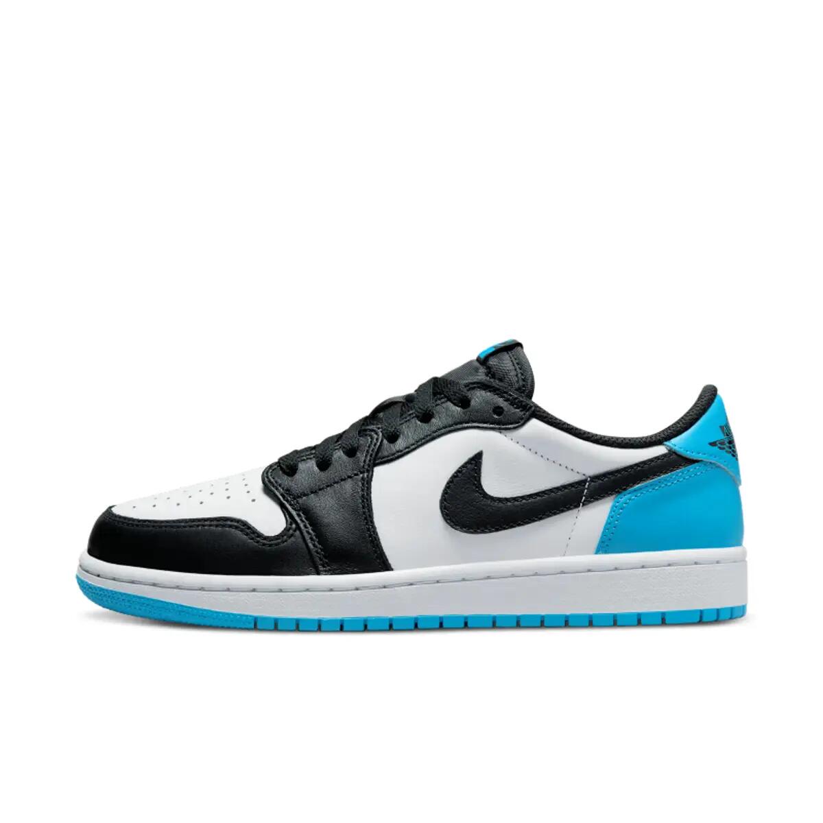 Jordan 1 Retro Low OG Black Dark Powder Blue (Women's) 2/6