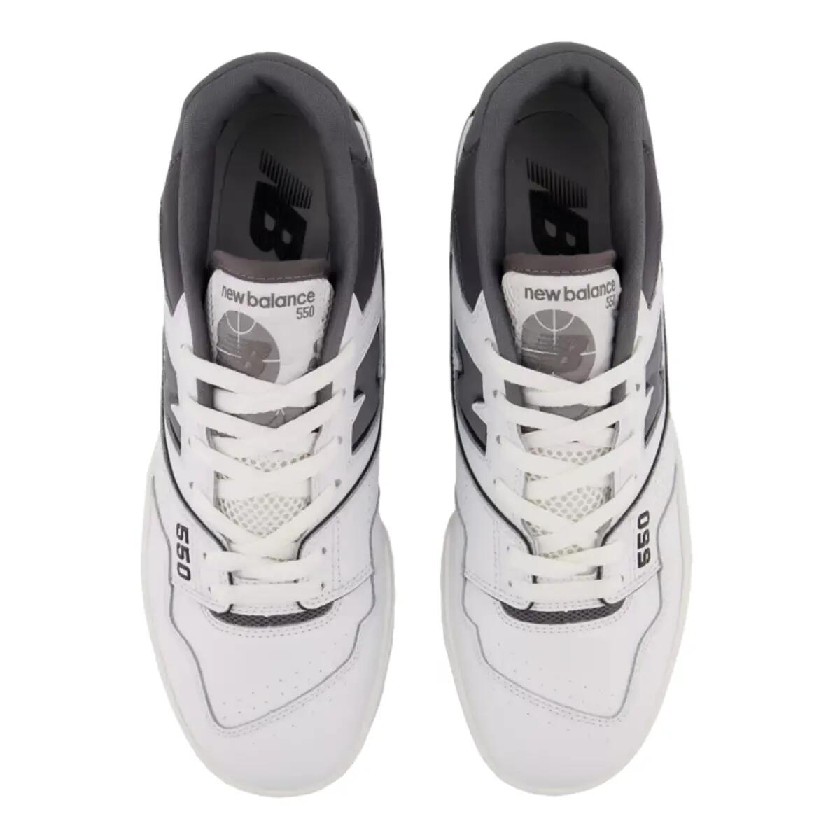 New Balance 550 White Grey Dark Grey 3/5