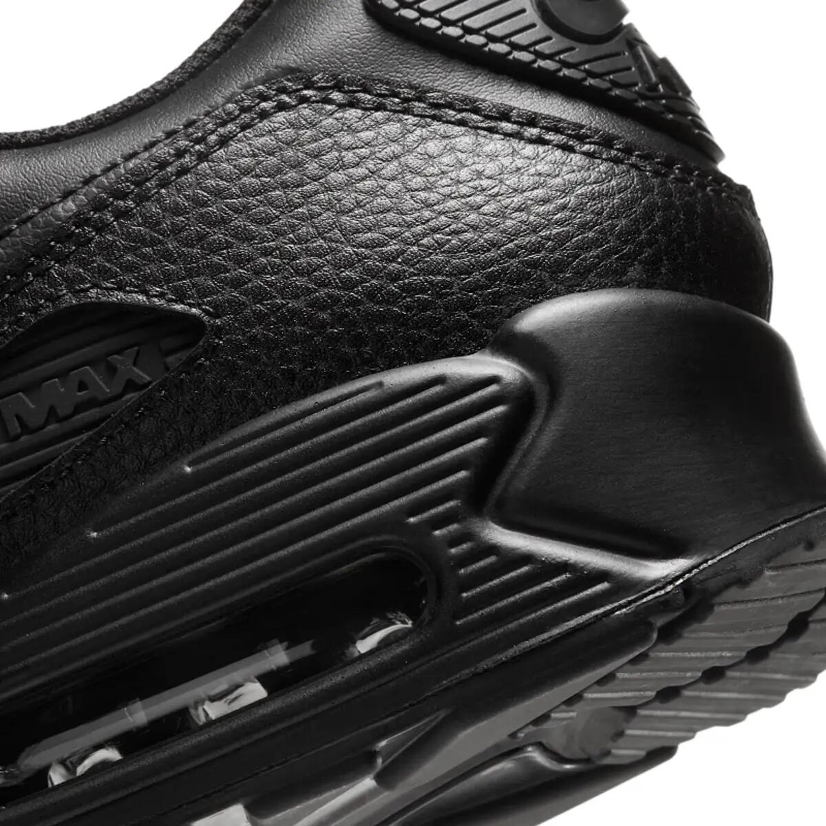 Nike Air Max 90 Leather Triple Black 6/6