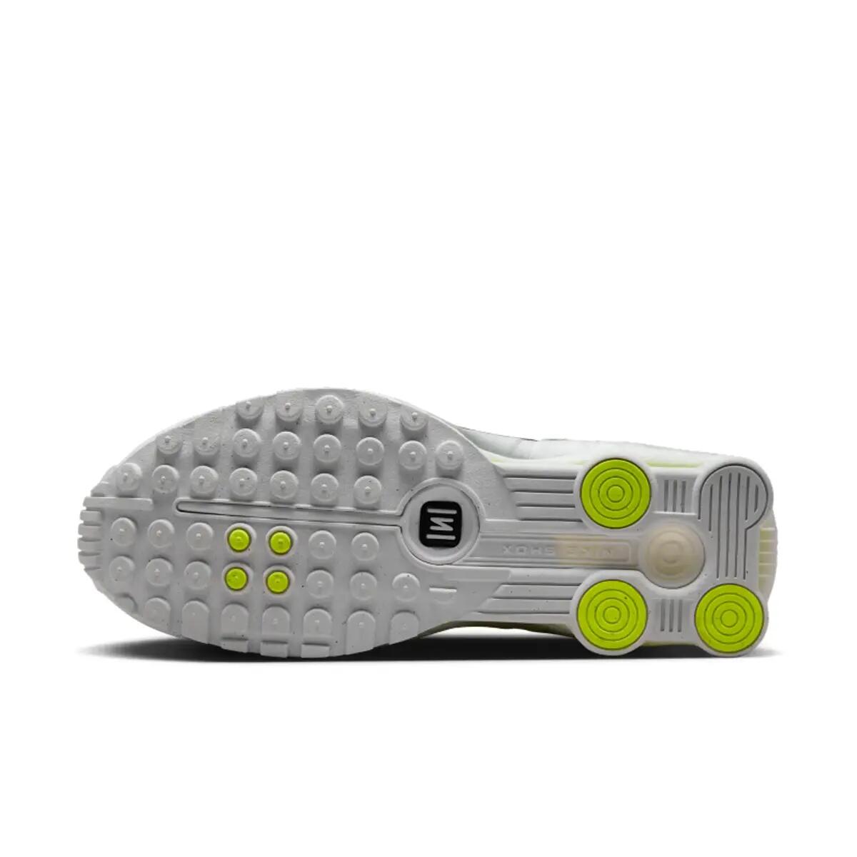 Nike Shox R4 White Metallic Silver Volt 3/6