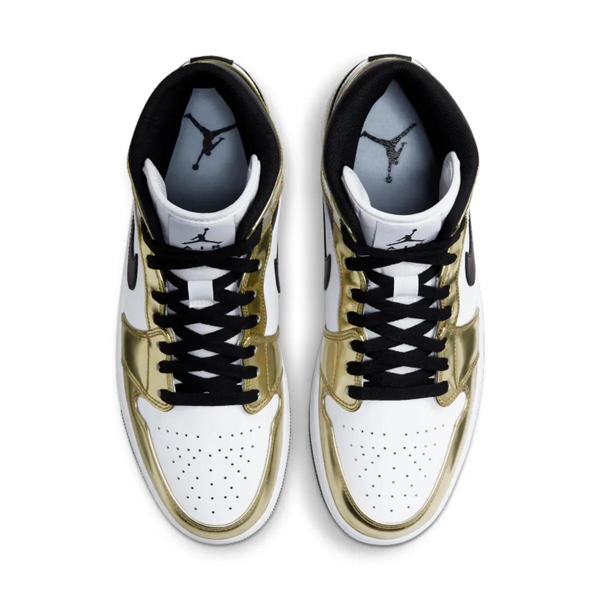 Chaussures  1 Mid Metallic Gold Black White 5/6