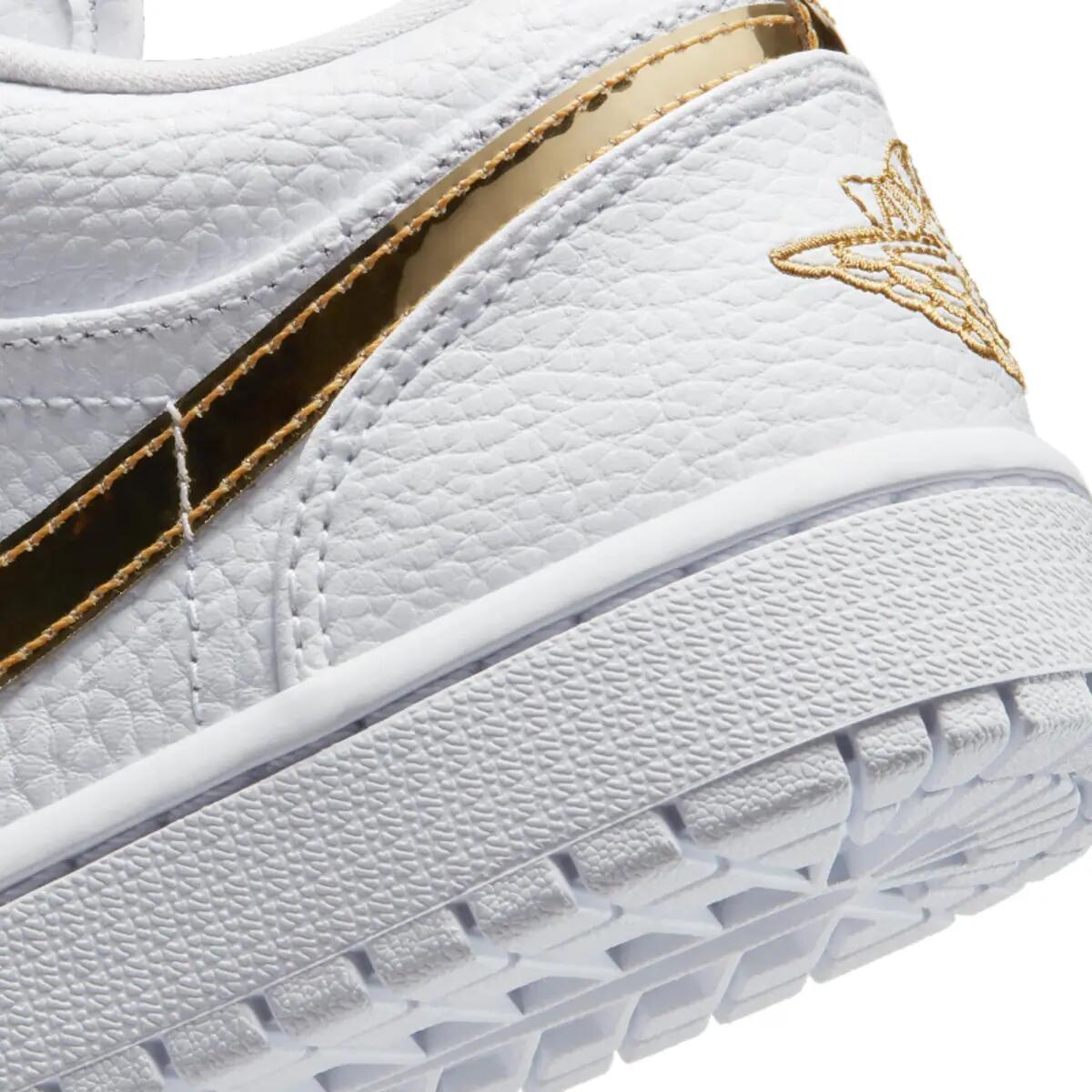 Buty Nike Air Jordan 1 Low SE Biały Metaliczny Złoty 6/6