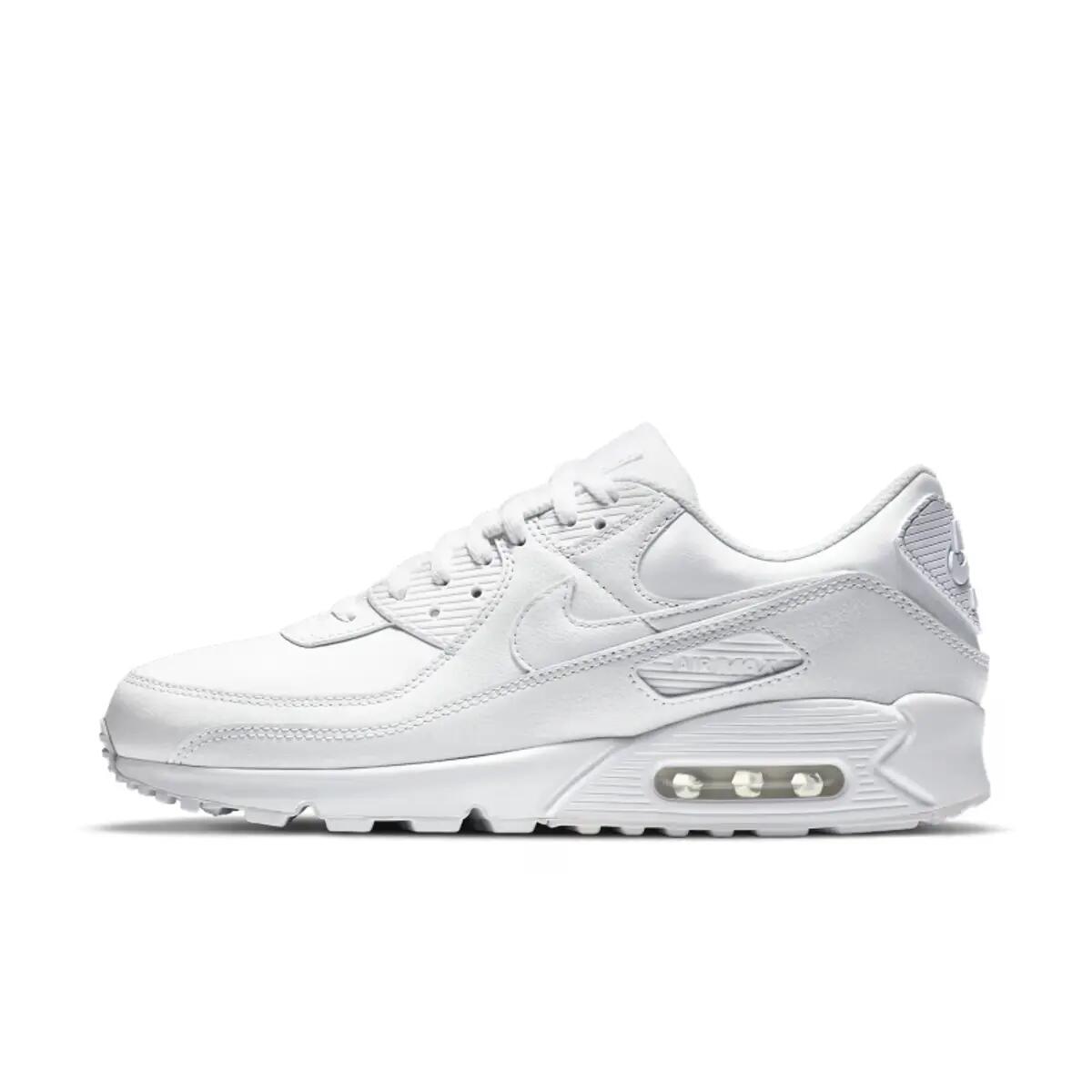 Nike Air Max 90 Leather Triple White 3/6