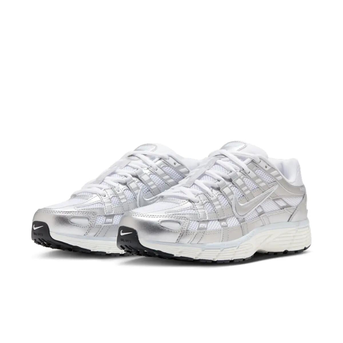 Shoes  P-6000 White Blue Tint Sail Metallic Silver 6/6