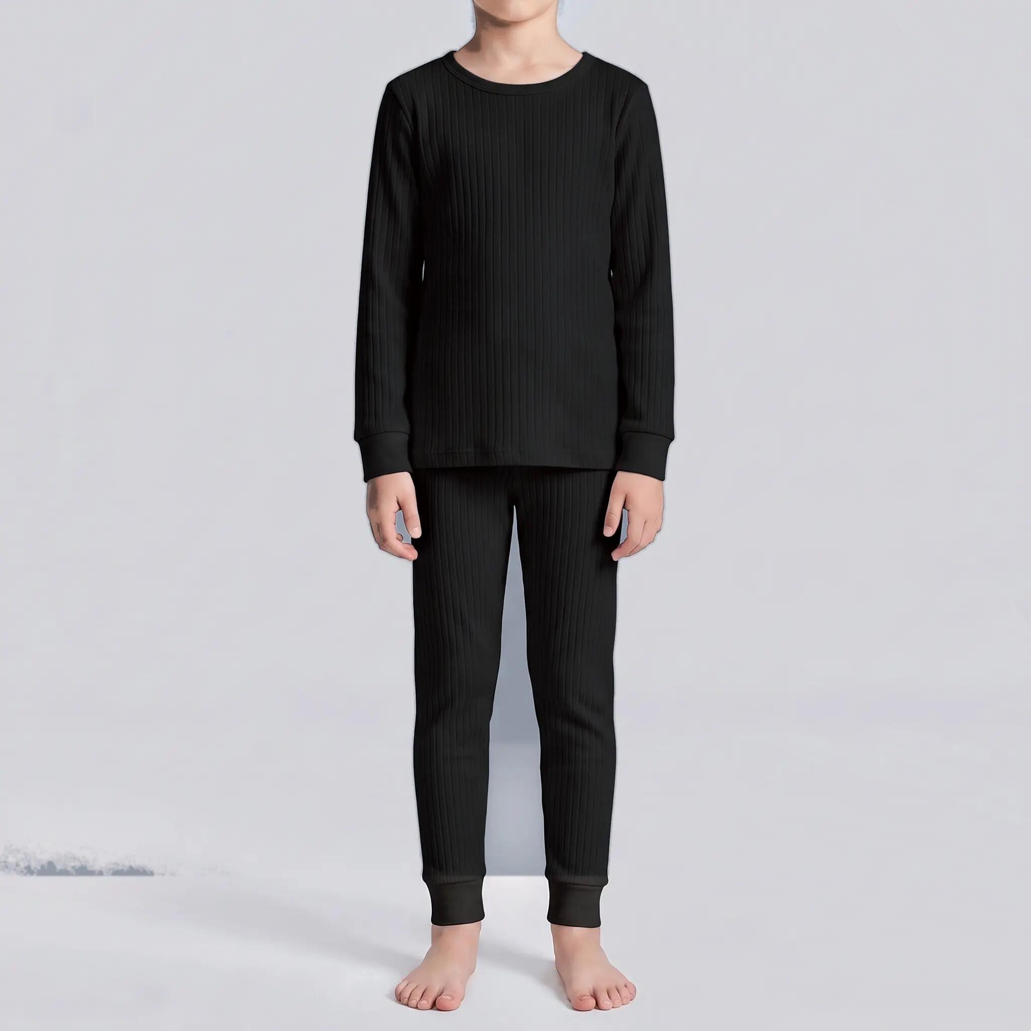 Kinder Funktionswäsche Set Jungen Mädchen Unterhemd Unterhose Feinripp warm 2/7