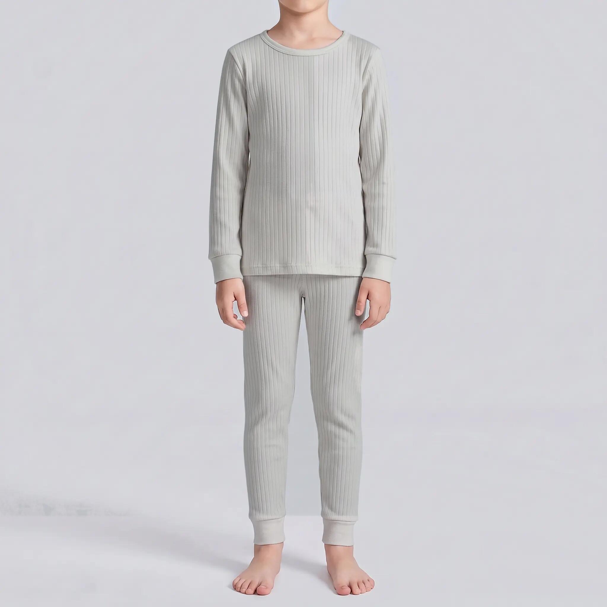 Kinder Funktionswäsche Set Jungen Mädchen Unterhemd Unterhose Feinripp warm 2/7