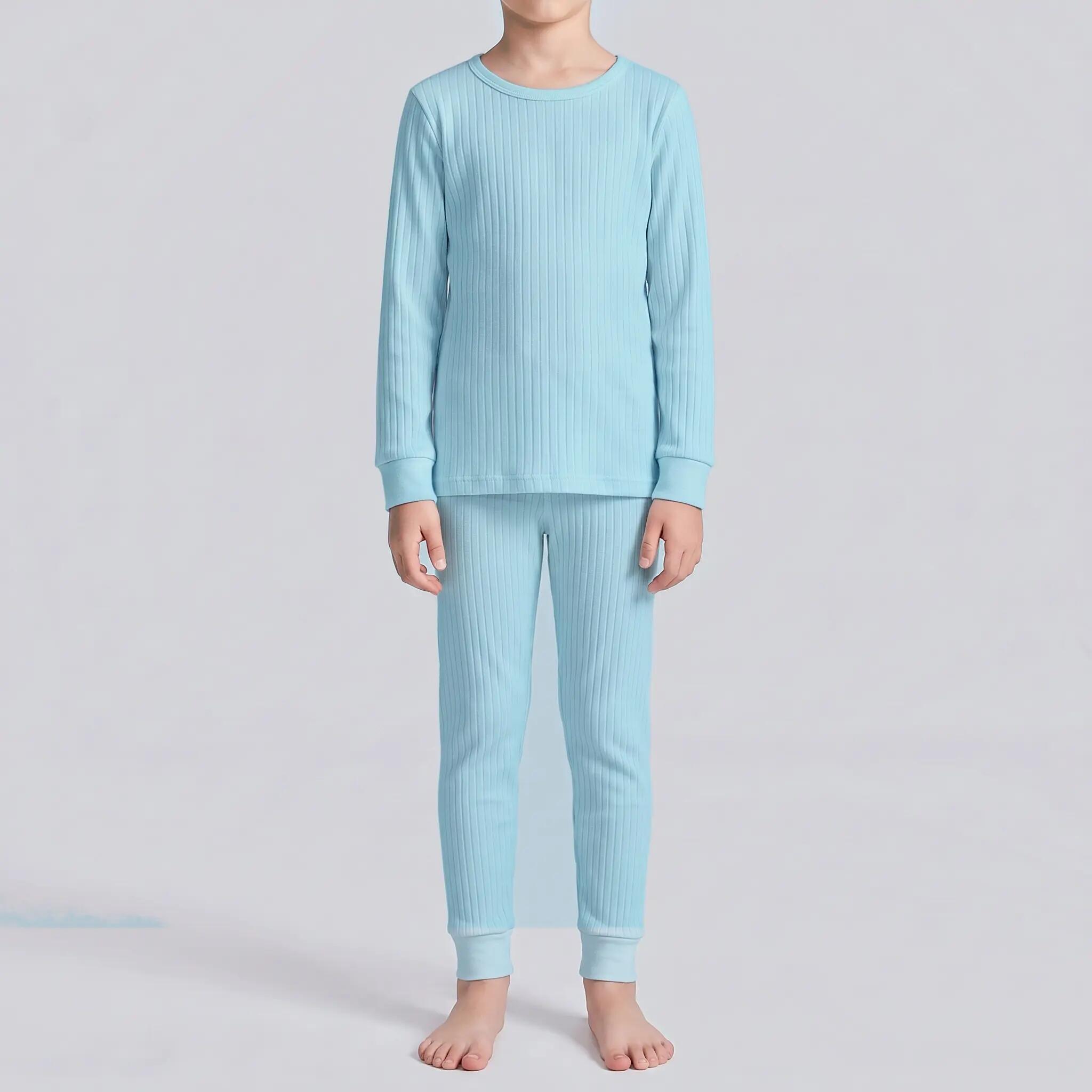 Kinder Funktionswäsche Set Jungen Mädchen Unterhemd Unterhose Feinripp warm 2/7