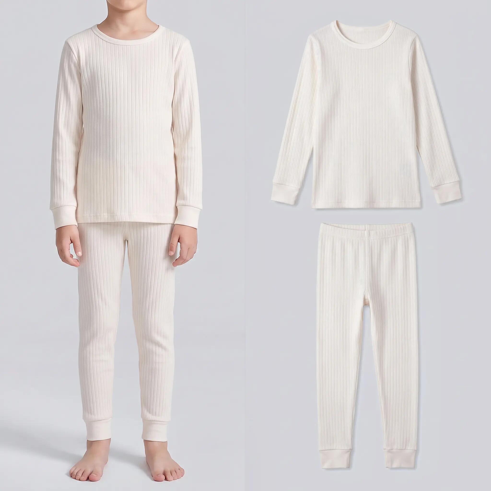 Kinder Funktionswäsche Set Jungen Mädchen Unterhemd Unterhose Feinripp warm 4/9