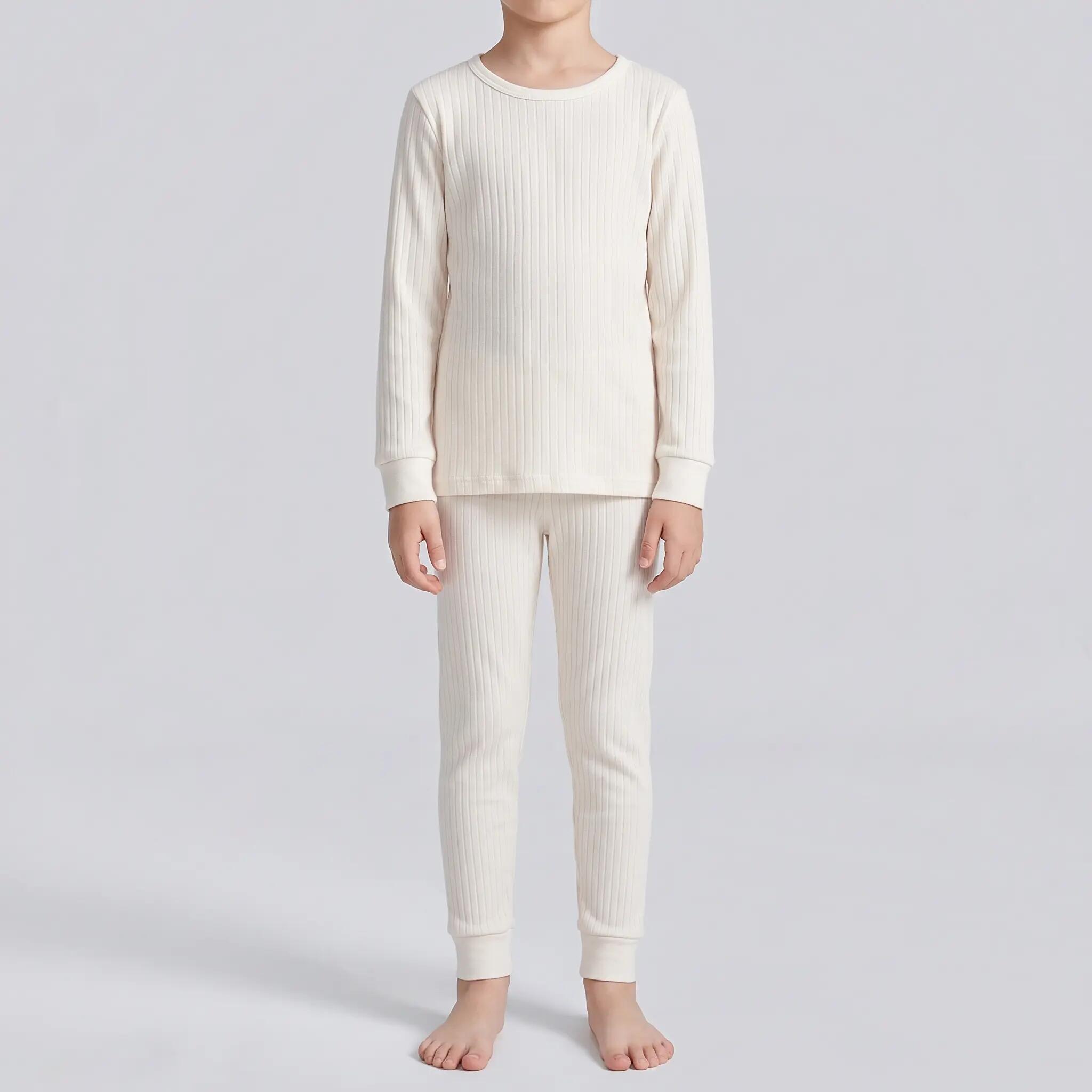 Kinder Funktionswäsche Set Jungen Mädchen Unterhemd Unterhose Feinripp warm 2/9