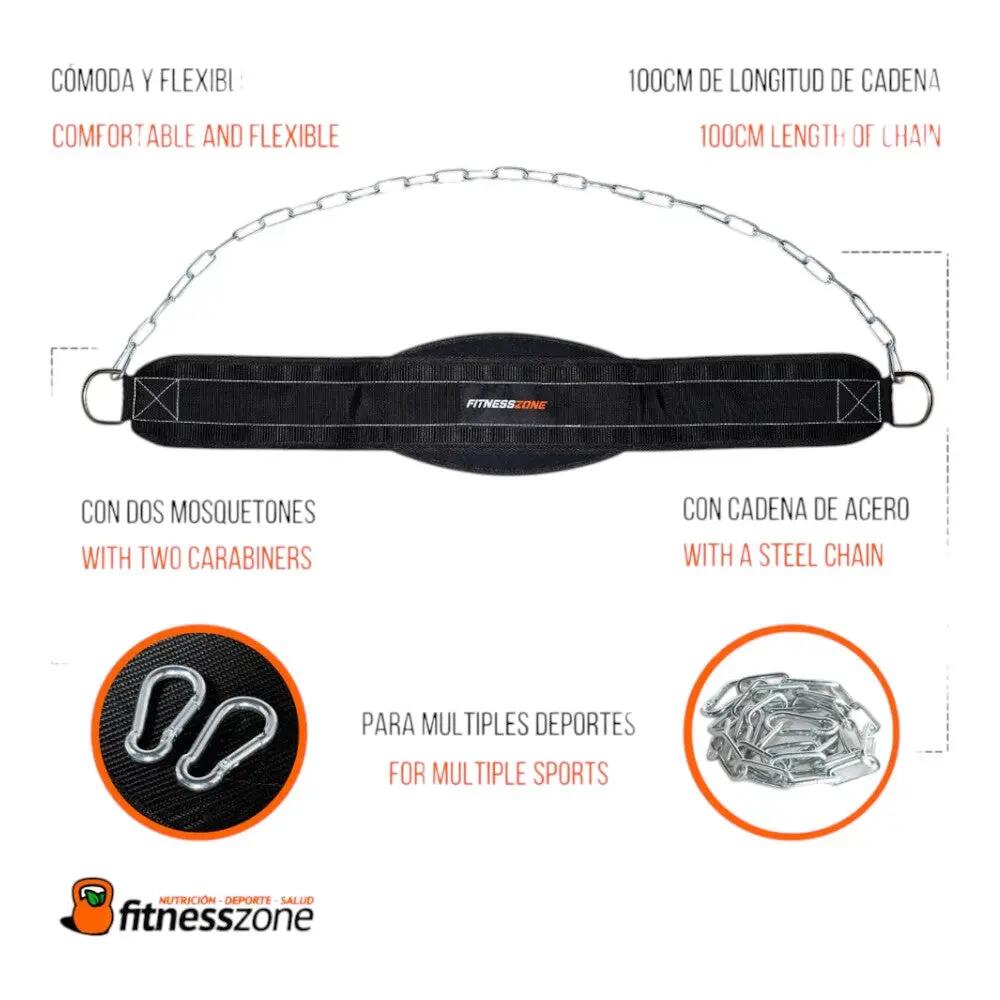 Cinturão de lastre - Calistenia e Força - Unisexo - FitnessZone - Preto 2/3