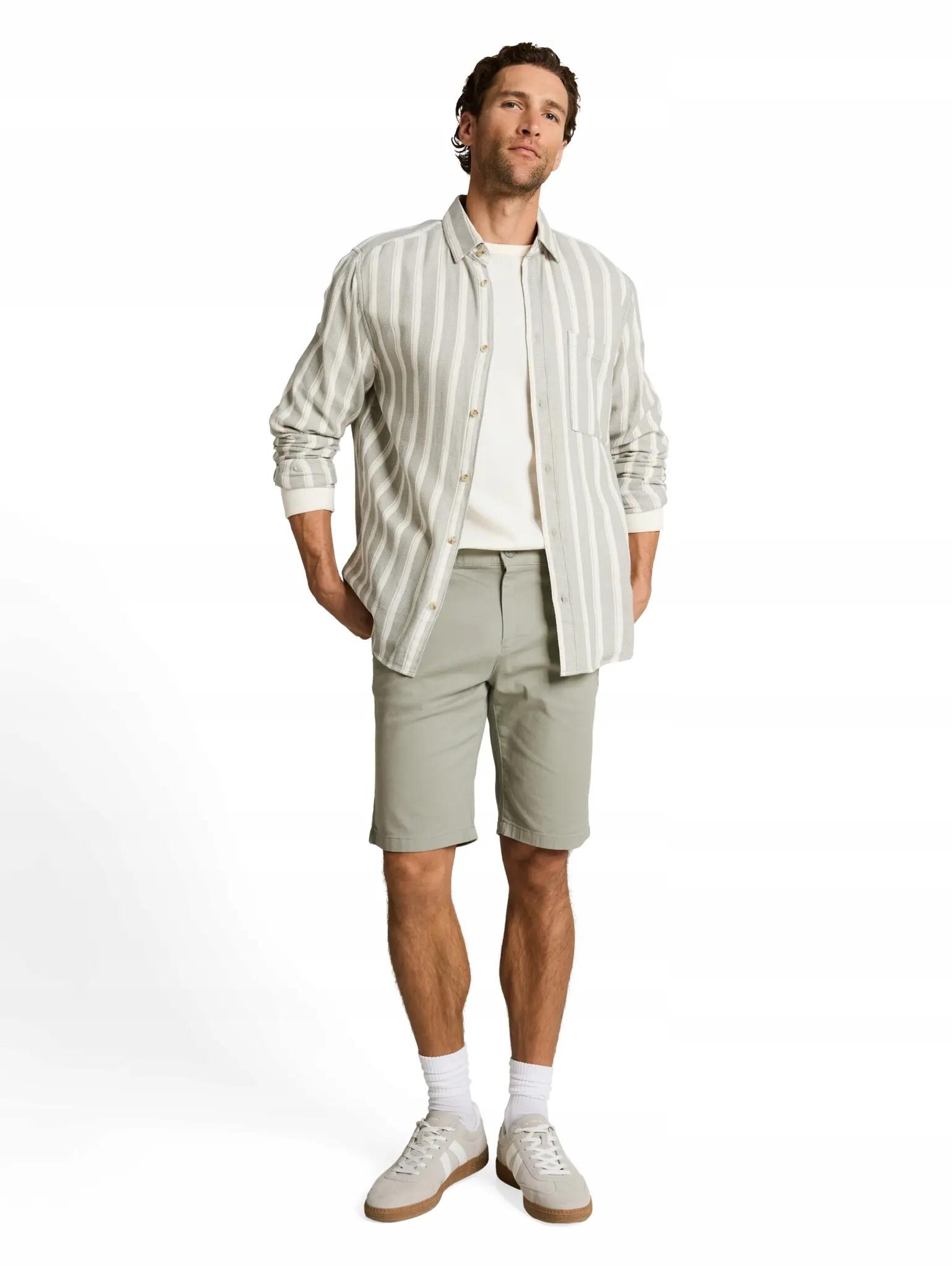 SPODENKI MĘSKIE KRÓTKIE BERMUDY TOM TAILOR SLIM CHINO OLIWKOWE 4/7