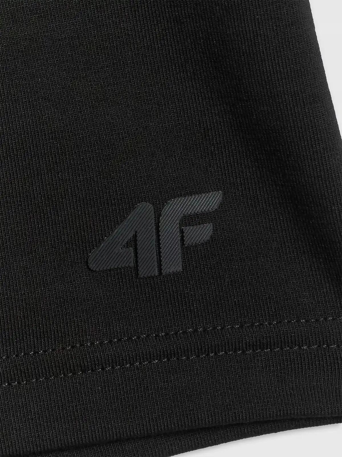 KOLARKI DAMSKIE 4F LEGGINSY KRÓTKIE SPODENKI NA LATO  F031  KRÓTKIE KOLOR CZARNY 3/4