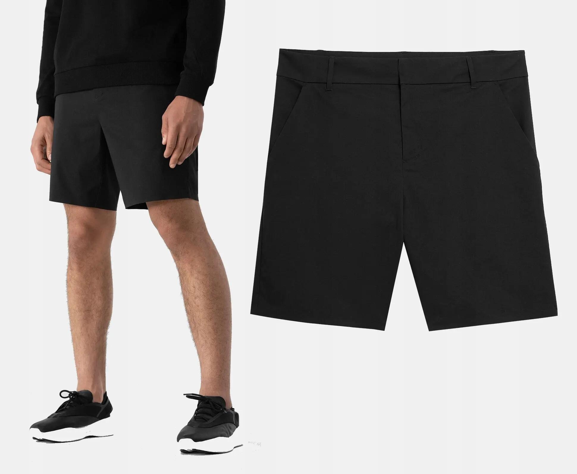 SPODENKI MĘSKIE CASUAL 4F LEWANDOWSKI RL9 TSHOM031   PRZED KOLANO KOLOR CZARNY 9/9