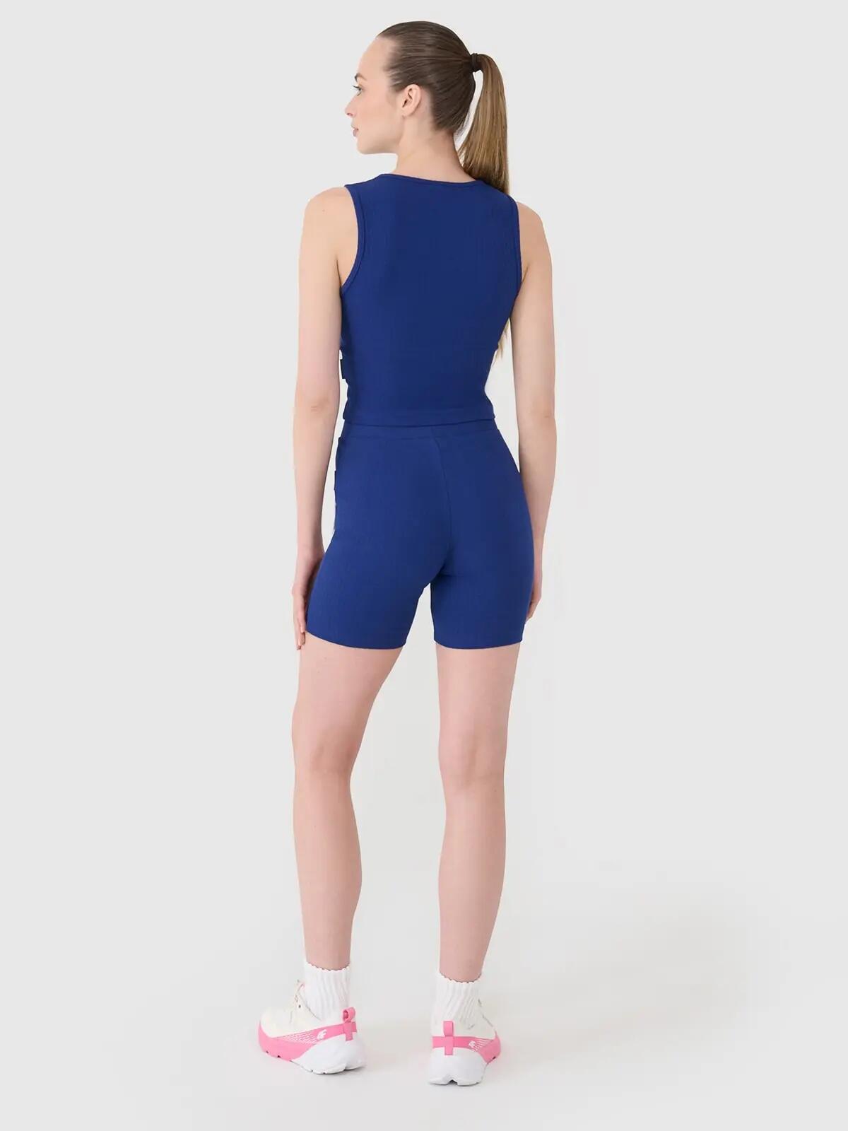 4F LEGGINSY DAMSKIE KRÓTKIE KOLARKI DZIANINOWE KRÓTKIE KOLOR WIELOKOLOROWE 4/10