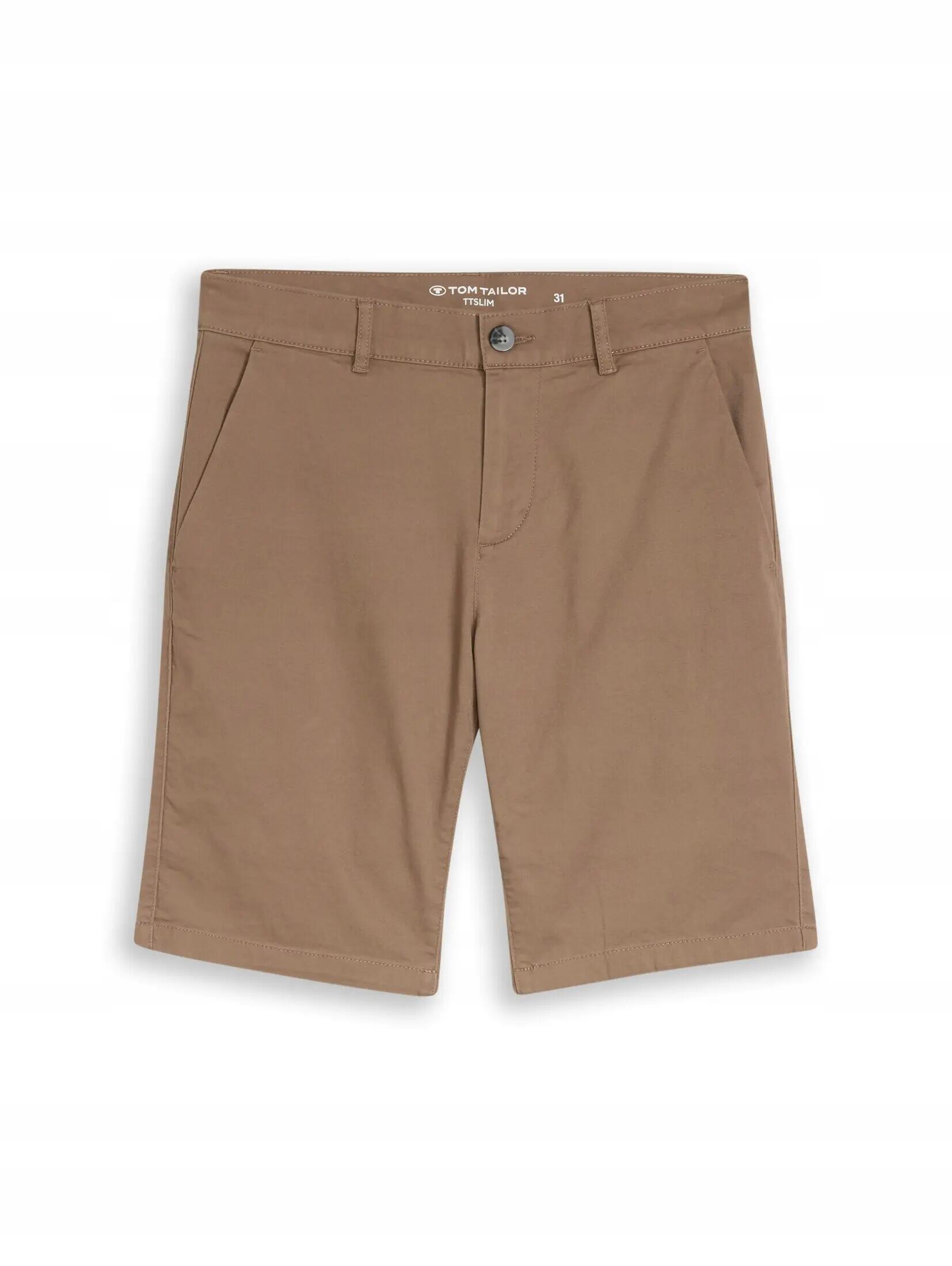 SPODENKI MĘSKIE KRÓTKIE BERMUDY TOM TAILOR SLIM CHINO BRĄZOWE KRÓTKIE 2/7