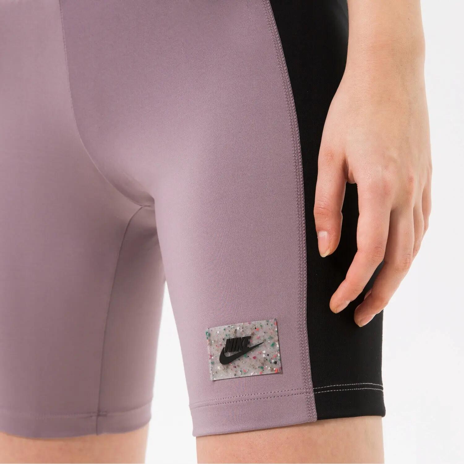 SPODENKI DASMKIE LEGGINSY KRÓTKIE KOLARKI NIKE  KRÓTKIE KOLOR FIOLETOWY 4/6