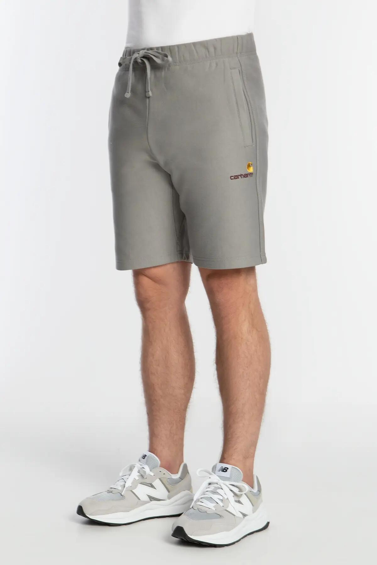 SPODENKI MĘSKIE SPORTOWE CARHARTT WIP PRZED KOLANO KOLOR SZARY 3/5