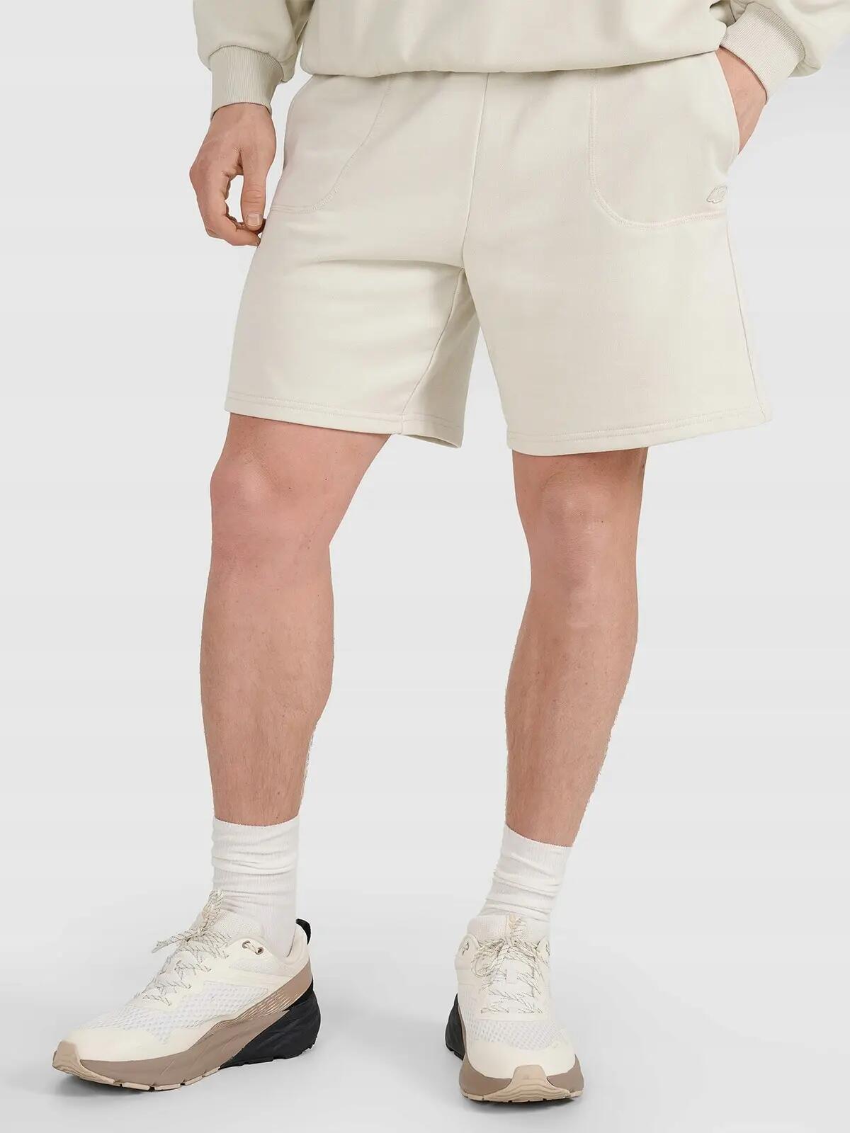 SPODENKI UNISEX 4F DRESOWE BAWEŁNIANE SPORTSTYLE TSHOU544   KRÓTKIE KOLOR BEŻOWY 4/13