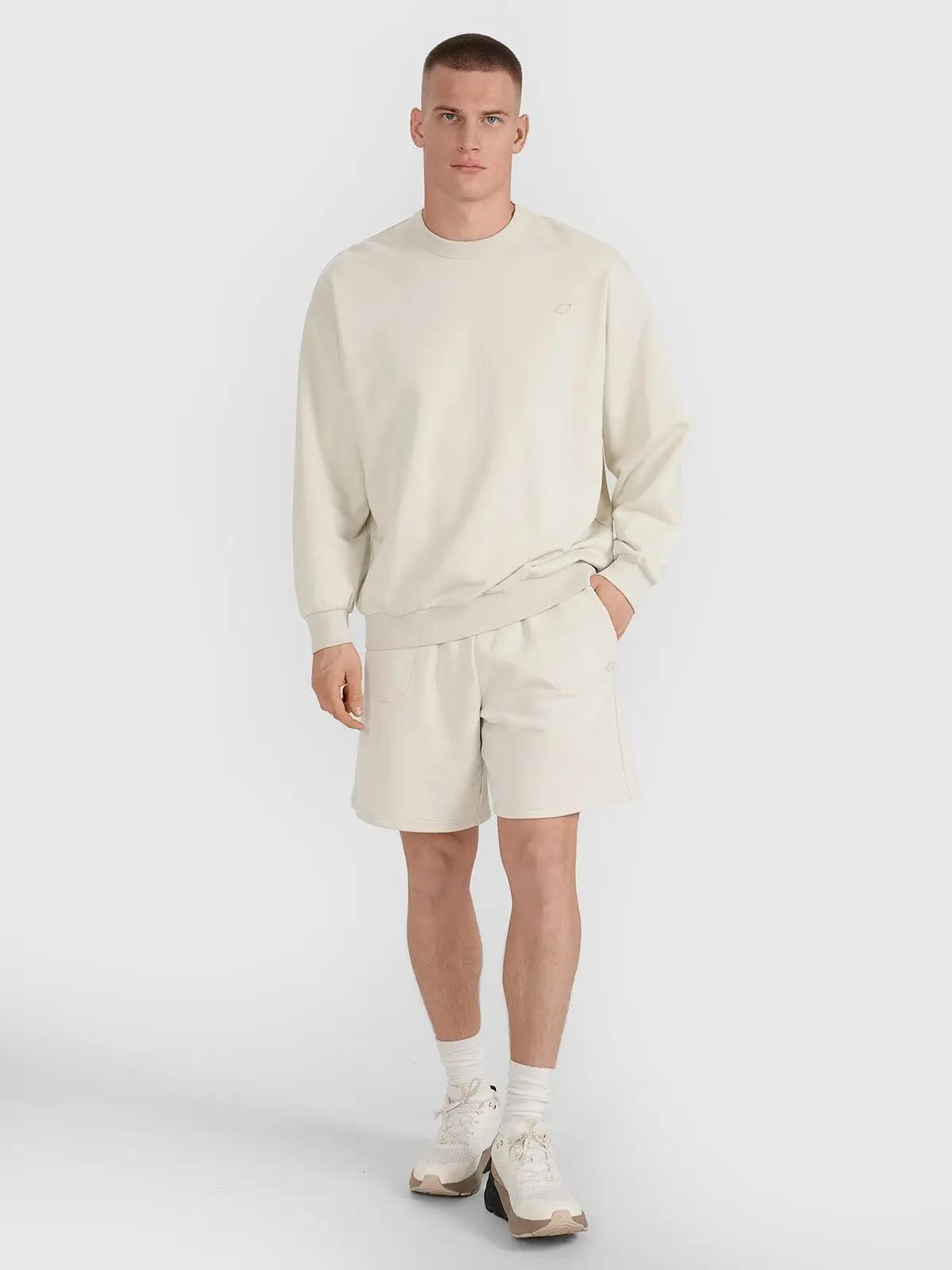 SPODENKI UNISEX 4F DRESOWE BAWEŁNIANE SPORTSTYLE TSHOU544   KRÓTKIE KOLOR BEŻOWY 3/13