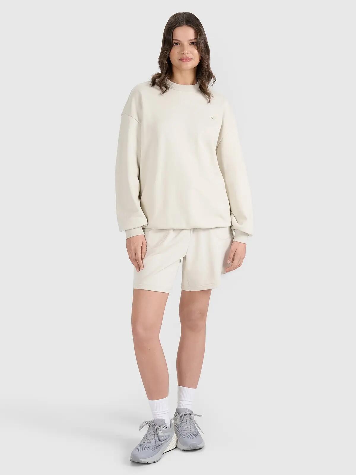 SPODENKI UNISEX 4F DRESOWE BAWEŁNIANE SPORTSTYLE TSHOU544   KRÓTKIE KOLOR BEŻOWY 2/13
