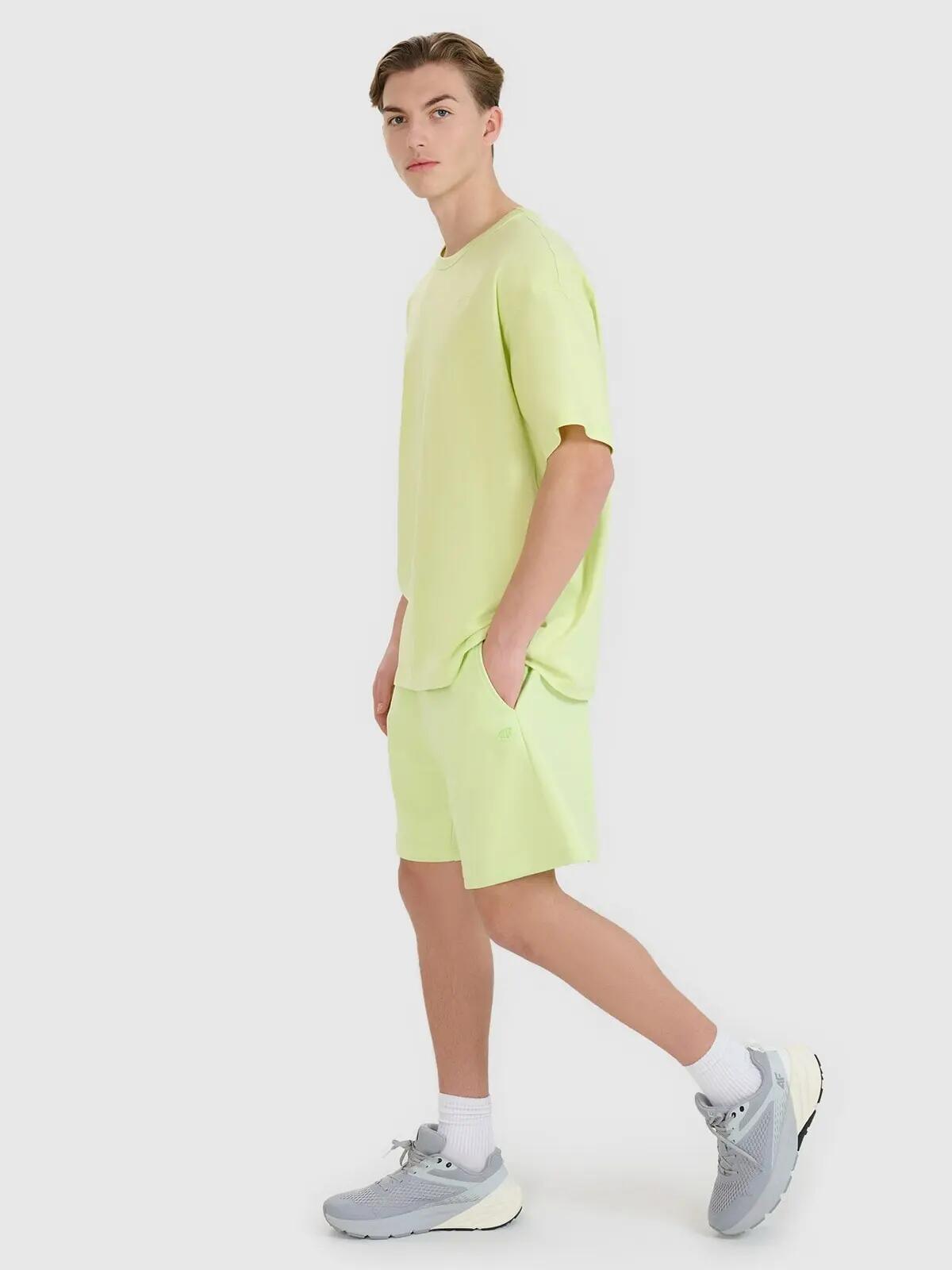 SPODENKI UNISEX 4F DRESOWE BAWEŁNIANE SPORTSTYLE KRÓTKIE KOLOR ZIELONY 6/13