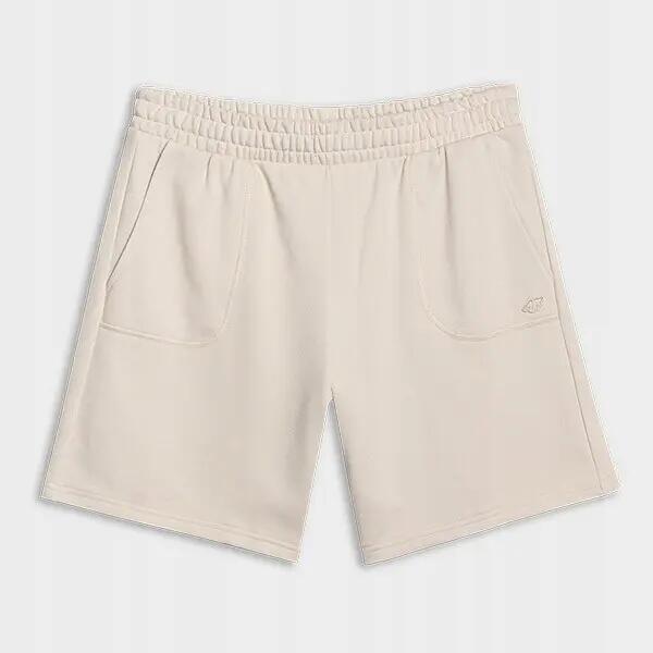 SPODENKI UNISEX 4F DRESOWE BAWEŁNIANE SPORTSTYLE TSHOU544   KRÓTKIE KOLOR BEŻOWY 12/13