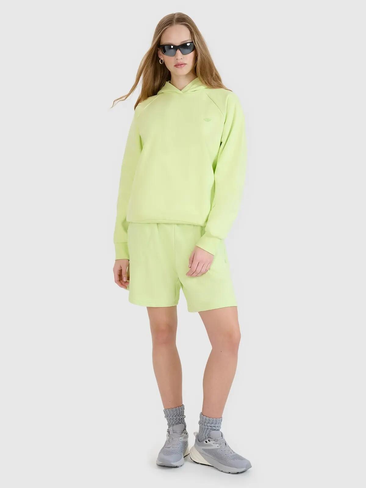 SPODENKI UNISEX 4F DRESOWE BAWEŁNIANE SPORTSTYLE KRÓTKIE KOLOR ZIELONY 2/13