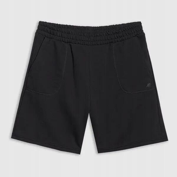SPODENKI UNISEX 4F DRESOWE BAWEŁNIANE SPORTSTYLE TSHOU544   KRÓTKIE KOLOR CZARNY 7/8