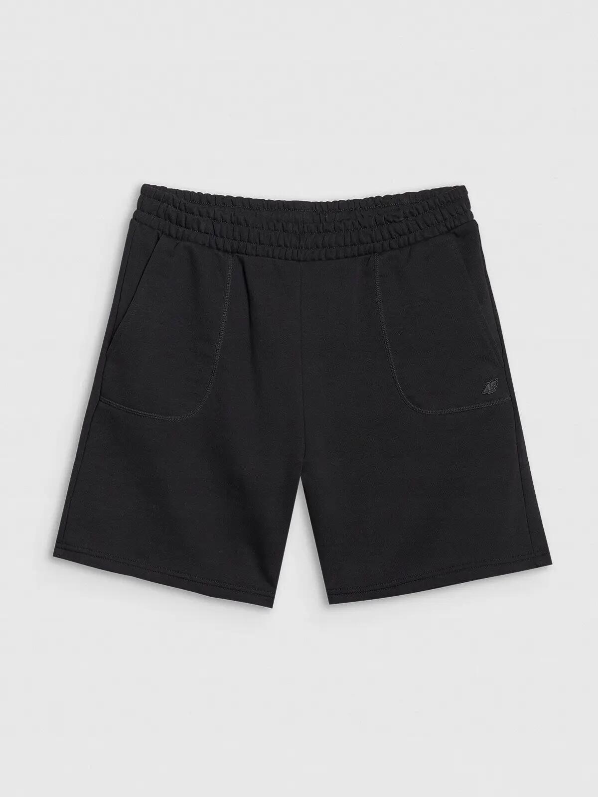 SPODENKI UNISEX 4F DRESOWE BAWEŁNIANE SPORTSTYLE TSHOU544   KRÓTKIE KOLOR CZARNY 6/8